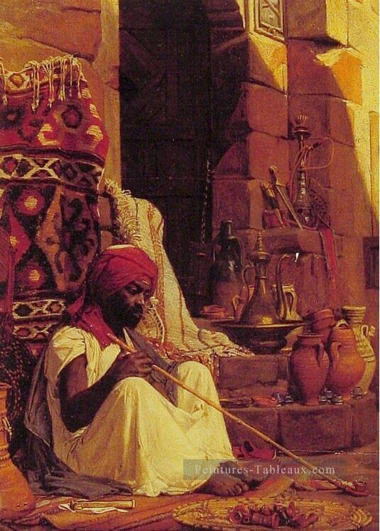 Le fumeur d’opium Jean Jules Antoine Lecomte du Nouy réalisme orientaliste Peintures à l'huile